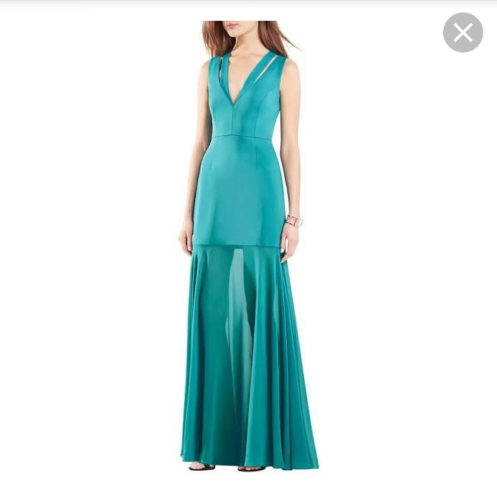 NEW BCBG MaxAzria Orlena Gown Emerald Green Size 4